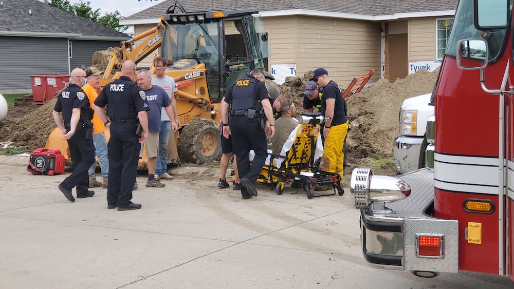 Dog barking alerts owner to man trapped nearby during accident in South Sioux City