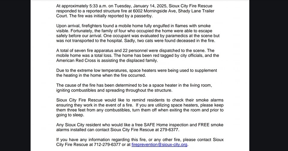 Early Tuesday morning Morningside fire