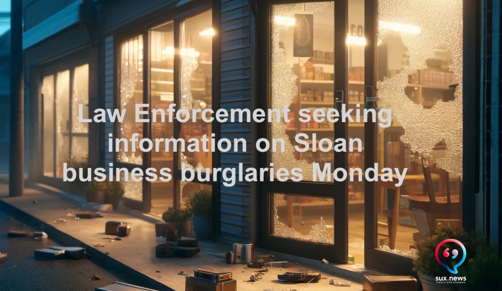 Law enforcement seeking information on multiple Sloan business burglaries Monday